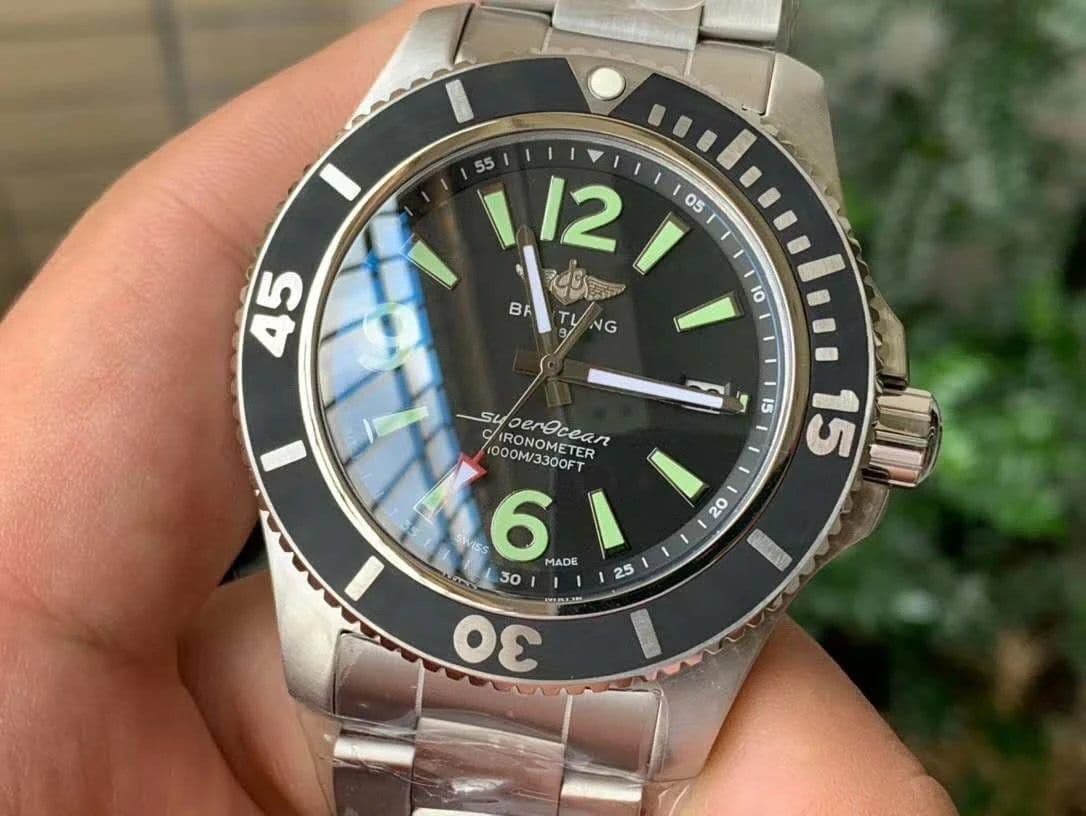 Superocean Automatic 44 TF 1:1 Best Edition Black Dial Black Bezel on SS Bracelet A2824 Superocean Automatic 44 TF 1:1 Best Edition Black Dial Black Bezel on SS Bracelet A2824