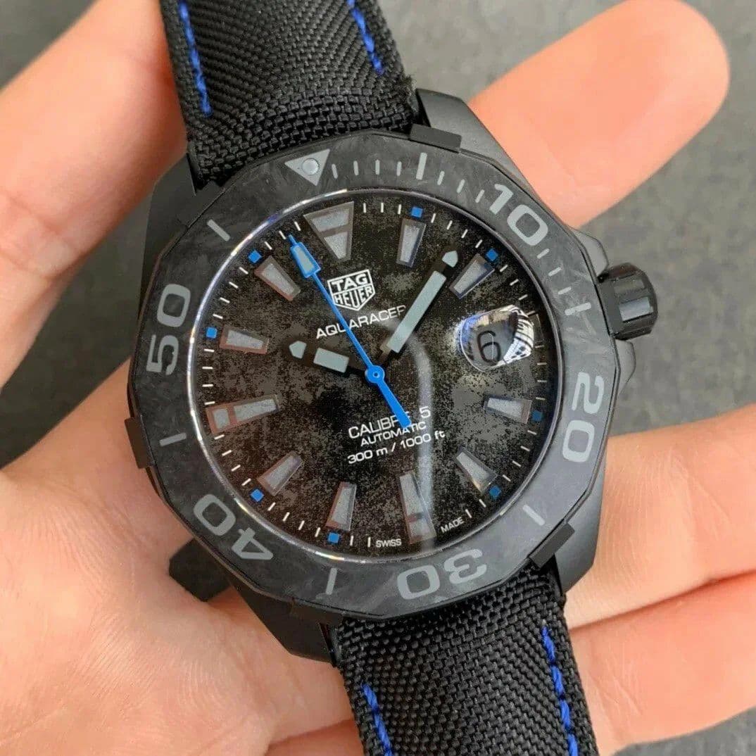 Aquaracer Calibre 5 Blue Carbon TBF 1:1 Best Edition Carbon Dial on Nylon Strap A2824 Aquaracer Calibre 5 Blue Carbon TBF 1:1 Best Edition Carbon Dial on Nylon Strap A2824