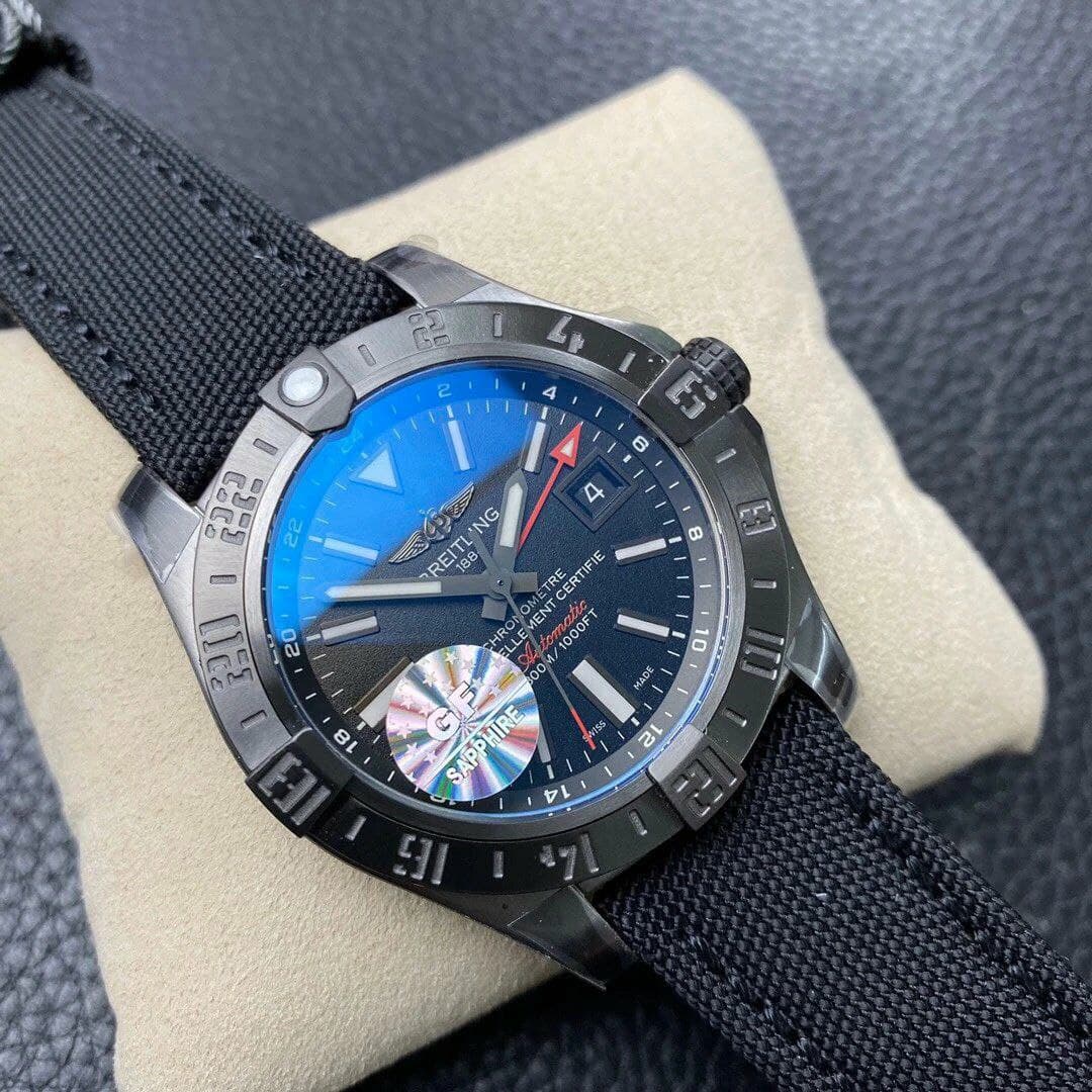 Avenger BlackBird 44mm DLC 1:1 Best Edition Titanium Case Black Dial on Black Rubber StrapV4 Avenger BlackBird 44mm DLC 1:1 Best Edition Titanium Case Black Dial on Black Rubber StrapV4
