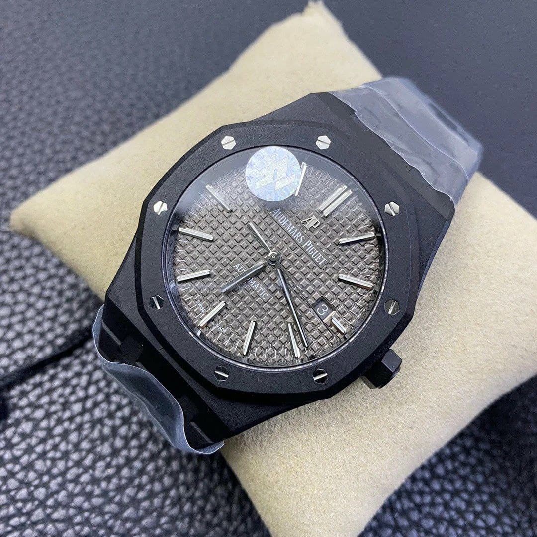 Royal Oak 41mm 15400 DLC ZF 1:1 Best Edition Gray Textured Dial on DLC Bracelet A3120 Royal Oak 41mm 15400 DLC ZF 1:1 Best Edition Gray Textured Dial on DLC Bracelet A3120