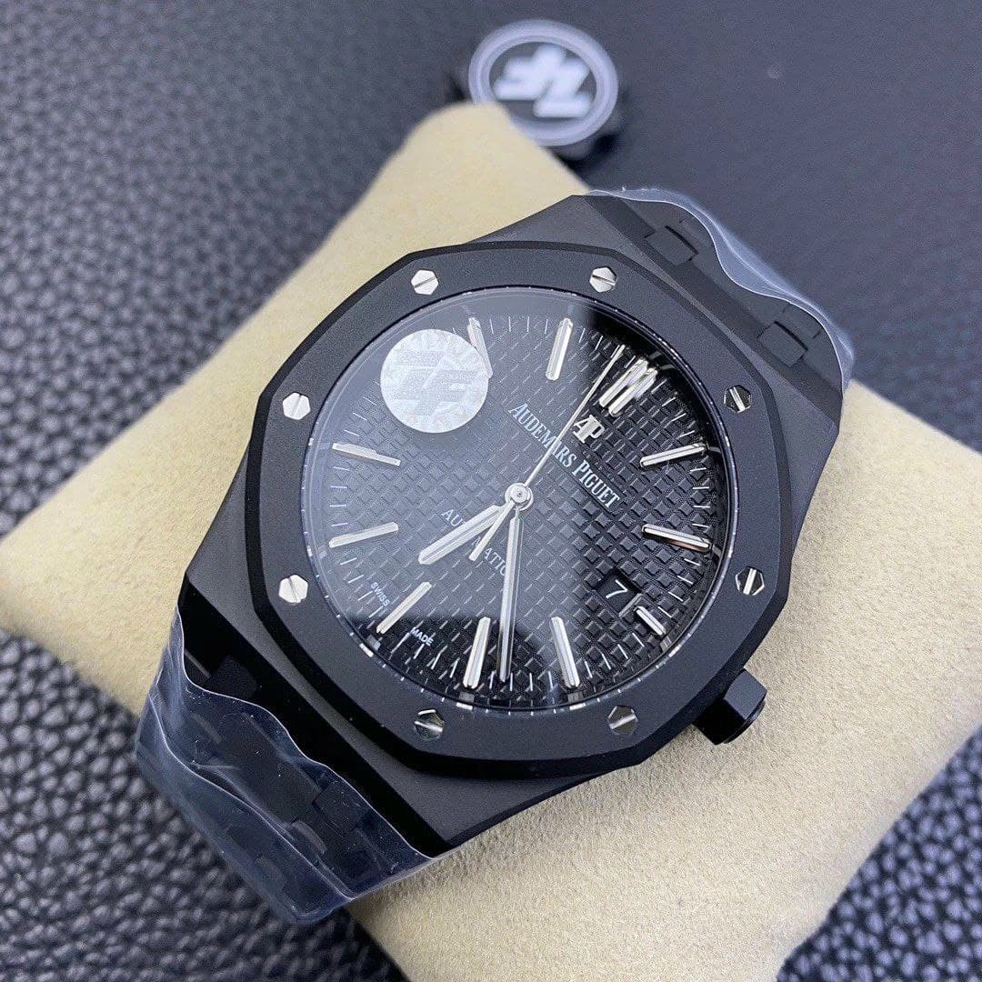Royal Oak 41mm 15400 DLC ZF 1:1 Best Edition Black Textured Dial on DLC Bracelet A3120 Royal Oak 41mm 15400 DLC ZF 1:1 Best Edition Black Textured Dial on DLC Bracelet A3120