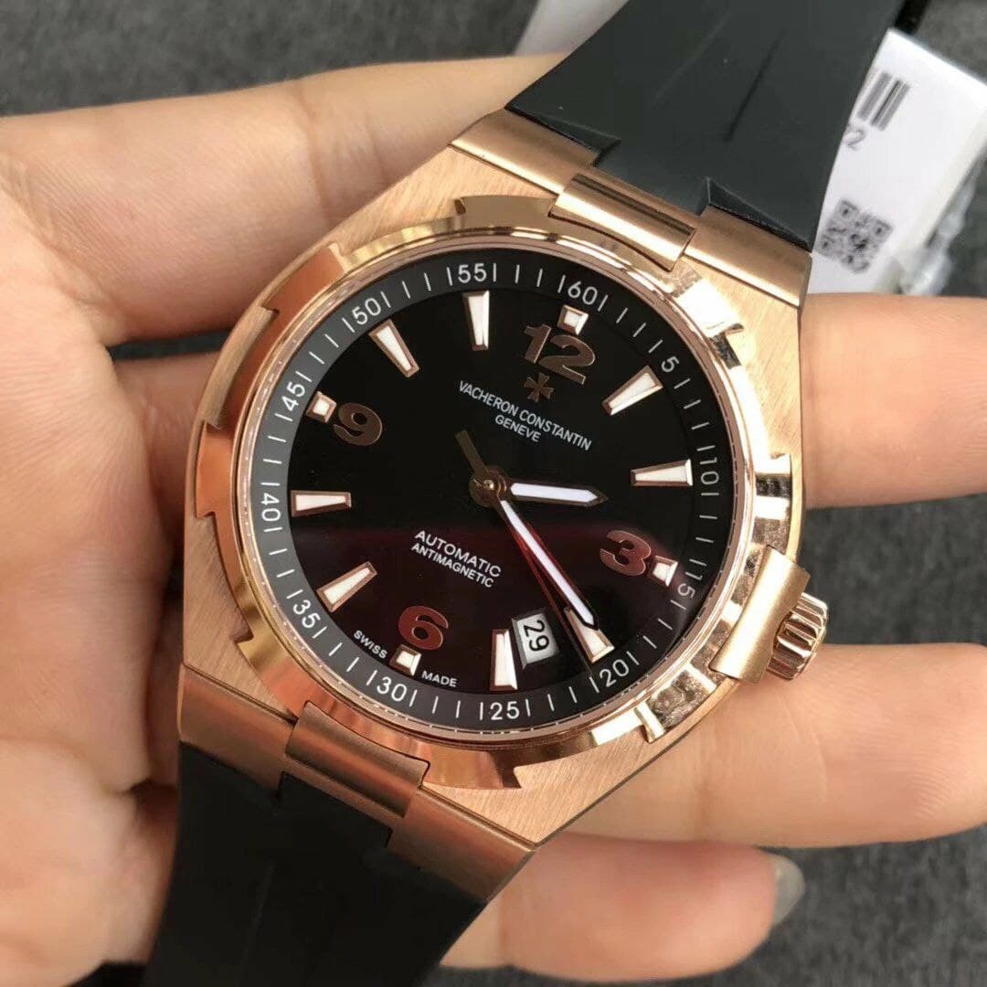 Vacheron Constantin 1:1 Best Edition Overseas RG/LE Grey/Stk Vacheron Constantin 1:1 Best Edition Overseas RG/LE Grey/Stk