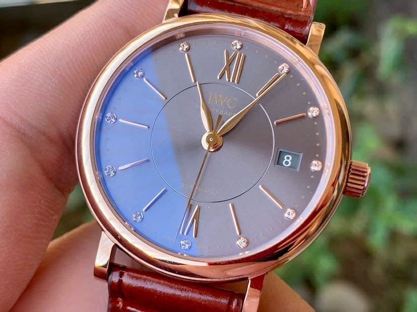 Portofino 37mm RG V7F 1:1 Best Edition Gray Dial on Deep Brown Leather Strap Portofino 37mm RG V7F 1:1 Best Edition Gray Dial on Deep Brown Leather Strap