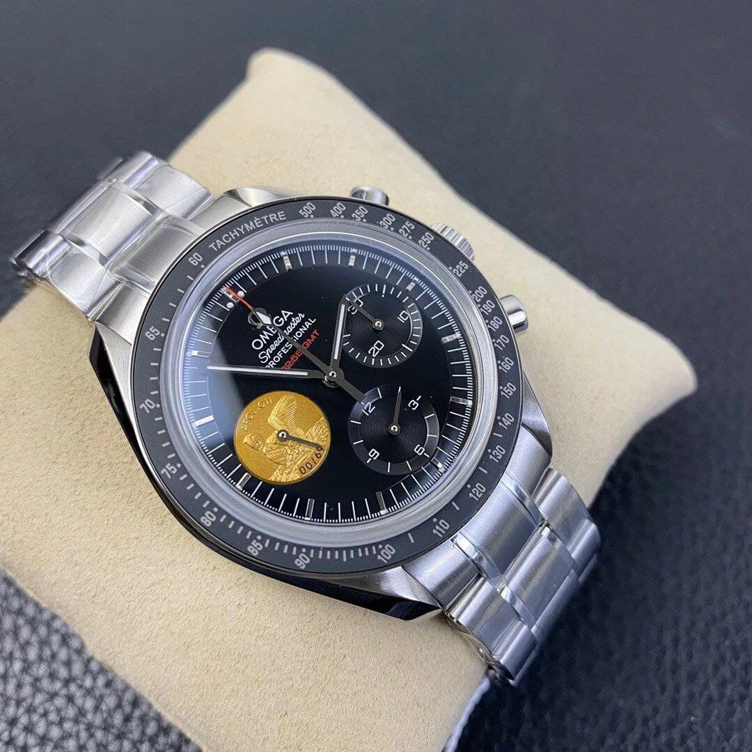 Speedmaster Apollo XI 40th Anniversary OMF 1:1 Best Edition Black Dial on SS Bracelet Manual Winding Chrono Movement Speedmaster Apollo XI 40th Anniversary OMF 1:1 Best Edition Black Dial on SS Bracelet Manual Winding Chrono Movement