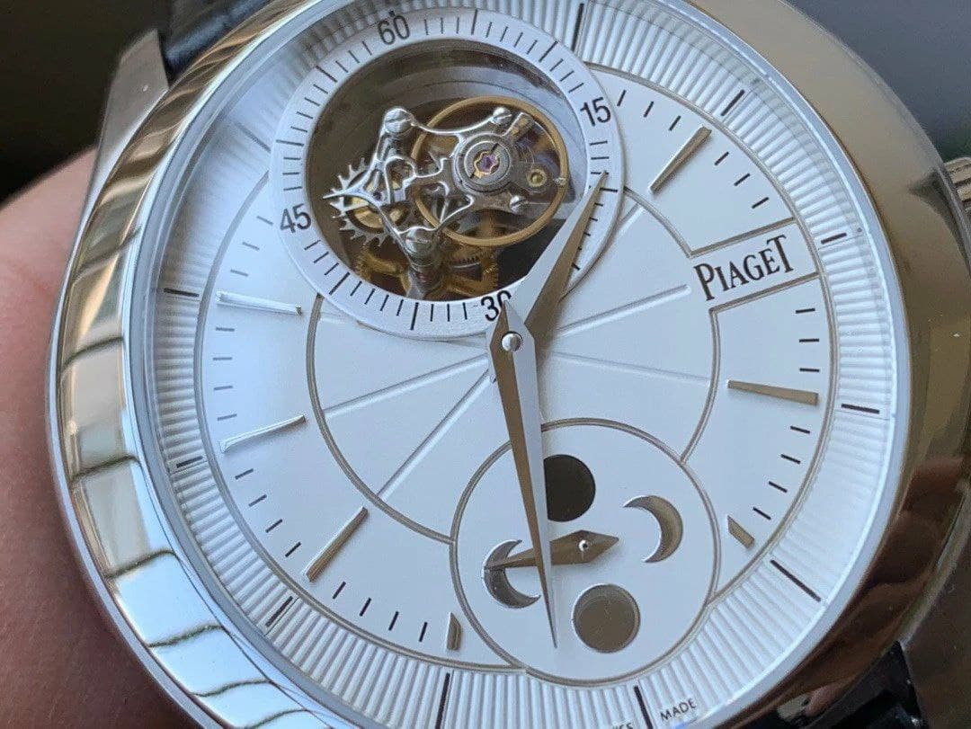Piaget Gouverneur Tourbillon SS OXF Best Edition White Dial on Black Leather Strap Piaget Gouverneur Tourbillon SS OXF Best Edition White Dial on Black Leather Strap