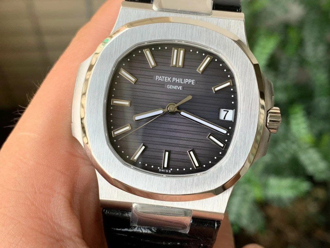 Nautilus 5711/1A PPF 1:1 Best Edition Gray Textured Dial on Black Leather Strap 324CS V4 Nautilus 5711/1A PPF 1:1 Best Edition Gray Textured Dial on Black Leather Strap 324CS V4