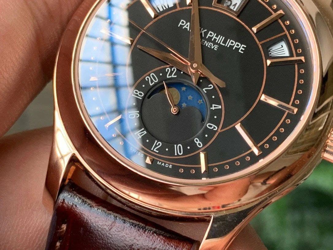 Complications Series Moonphase RG KMF Black Dial on Brown Leather Strap Cal.324 Complications Series Moonphase RG KMF Black Dial on Brown Leather Strap Cal.324