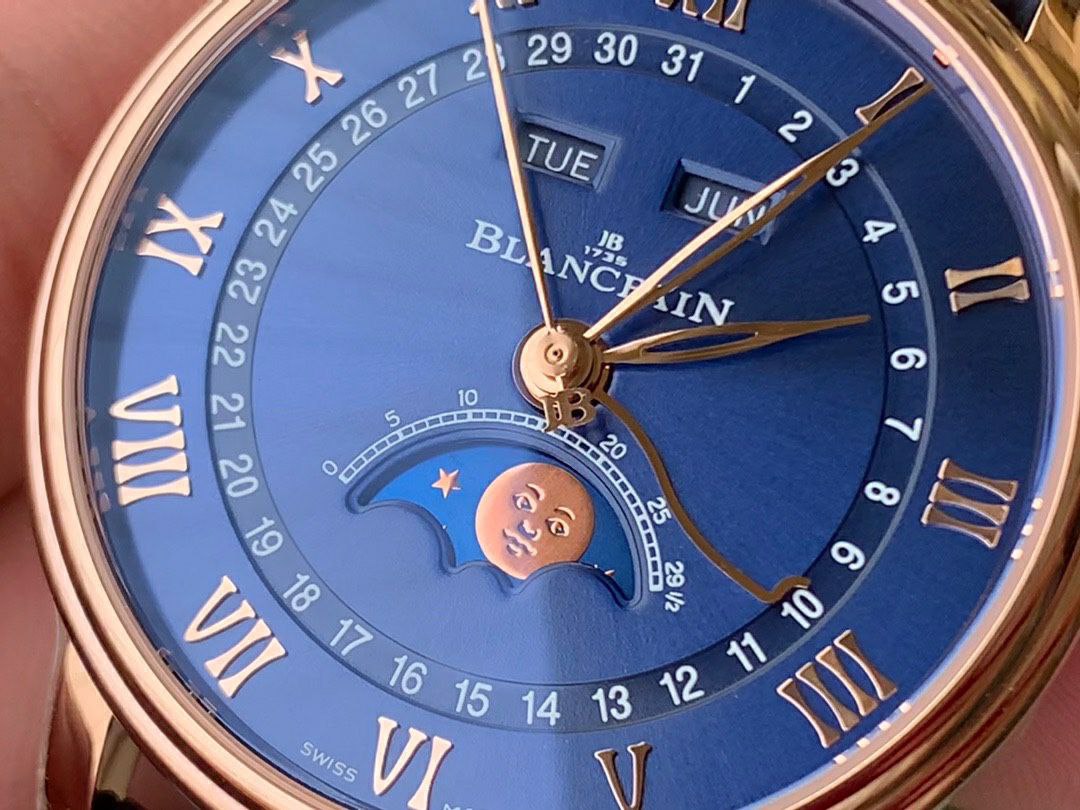 VILLERET 6654 SG COMPLICATED FUNCTION OMF 1:1 BEST EDITION BLUE DIAL ON BLUE LEATHER STRAP A6654 V2 VILLERET 6654 SG COMPLICATED FUNCTION OMF 1:1 BEST EDITION BLUE DIAL ON BLUE LEATHER STRAP A6654 V2