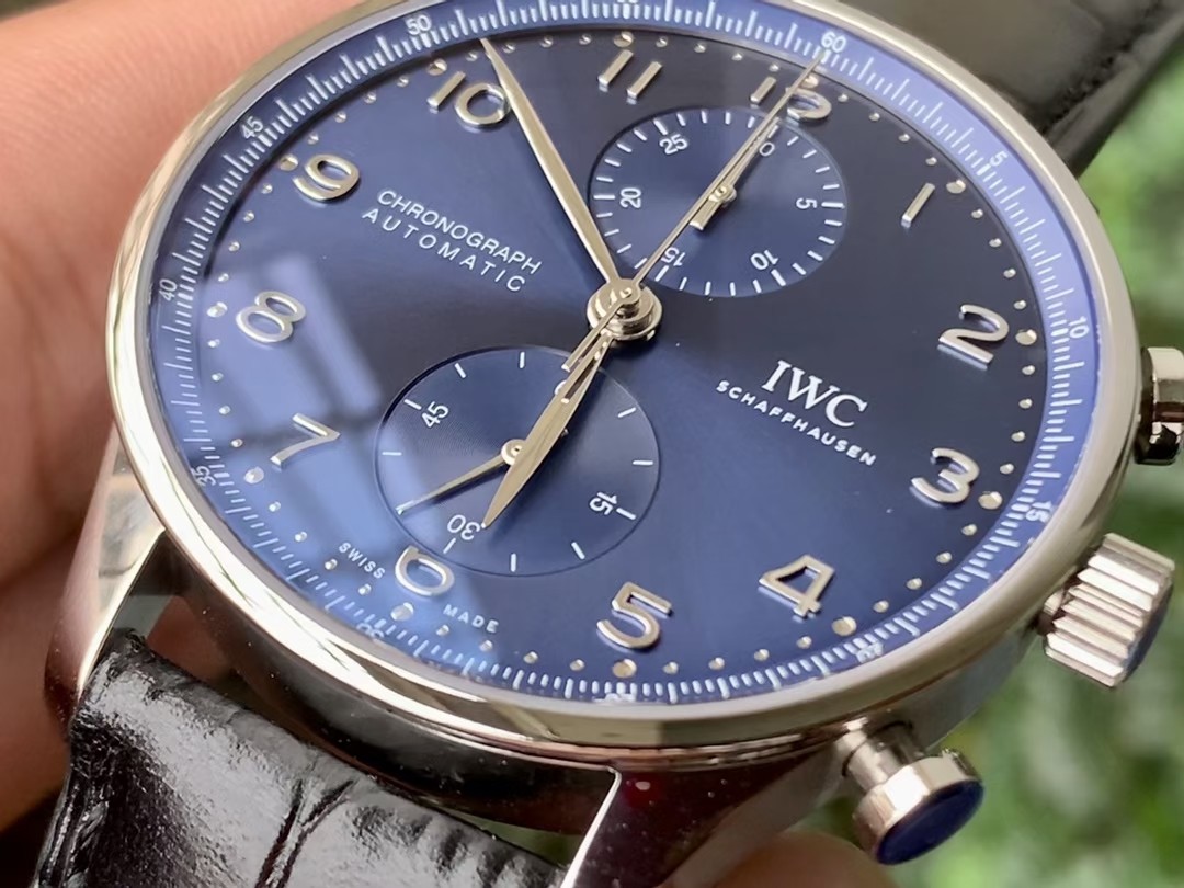 PORTUGUESE CHRONO IW371606 ZF 1:1 BEST EDITION BLUE DIAL ON BLACK LEATHER STRAP A69355 PORTUGUESE CHRONO IW371606 ZF 1:1 BEST EDITION BLUE DIAL ON BLACK LEATHER STRAP A69355