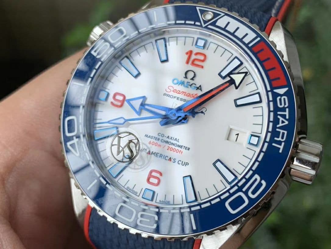Planet Ocean 2021 America's Cup SS VSF 1:1 Best Edition White Dial on Blue Nylon Strap A8900 Super Clone Planet Ocean 2021 America's Cup SS VSF 1:1 Best Edition White Dial on Blue Nylon Strap A8900 Super Clone