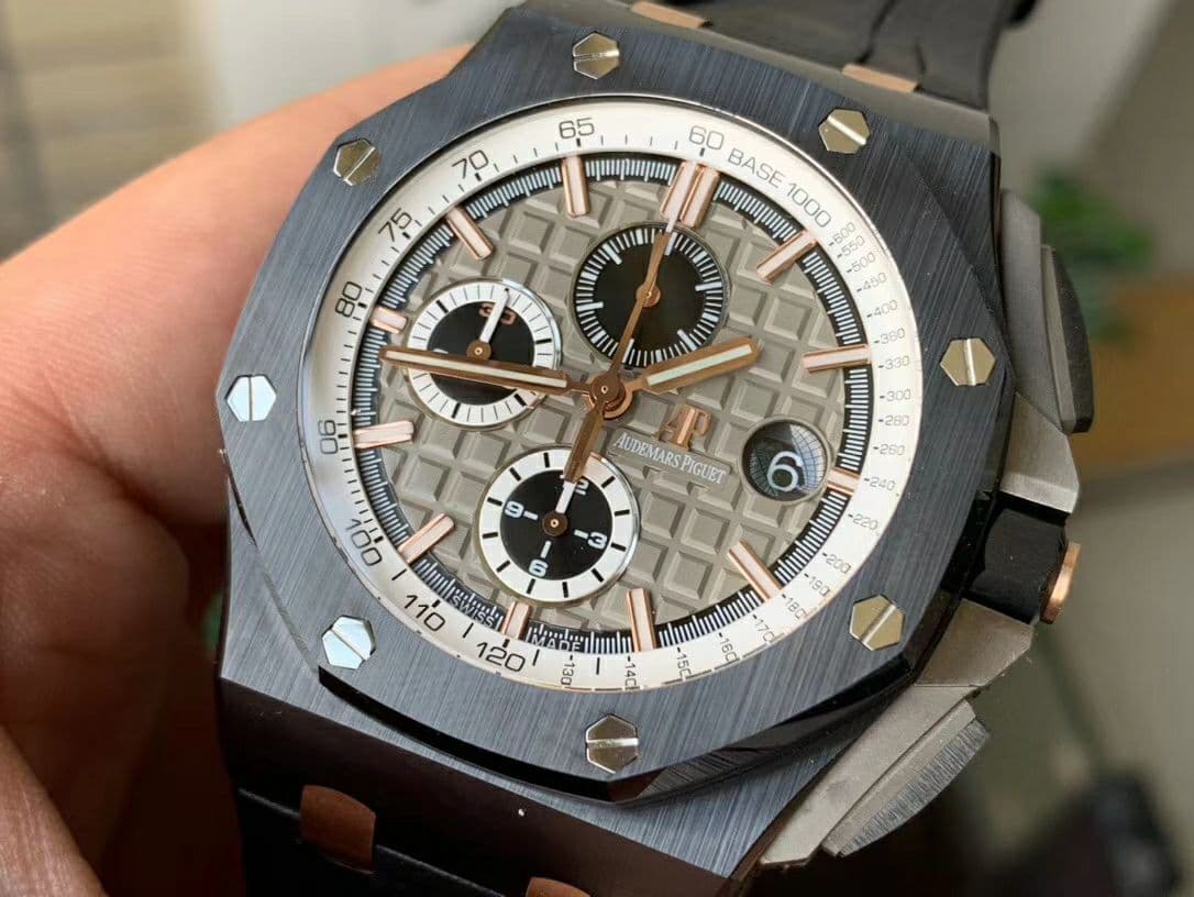 Royal Oak Offshore 44mm Black Ceramic Germany Edition JF 1:1 Best Edition on Rubber Strap A3126 V2 Royal Oak Offshore 44mm Black Ceramic Germany Edition JF 1:1 Best Edition on Rubber Strap A3126 V2
