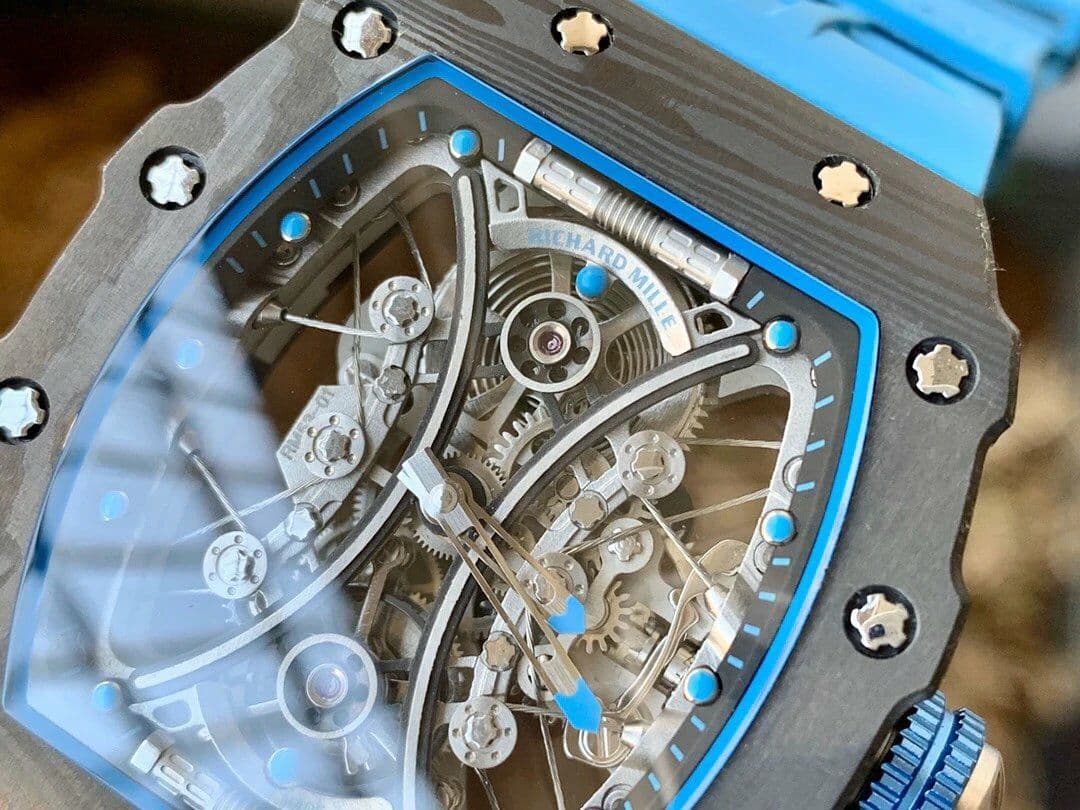 RM 53-01 Real Tourbillon Pablo Mac Donough V9F Best Edition on Blue Rubber Strap RM 53-01 Real Tourbillon Pablo Mac Donough V9F Best Edition on Blue Rubber Strap