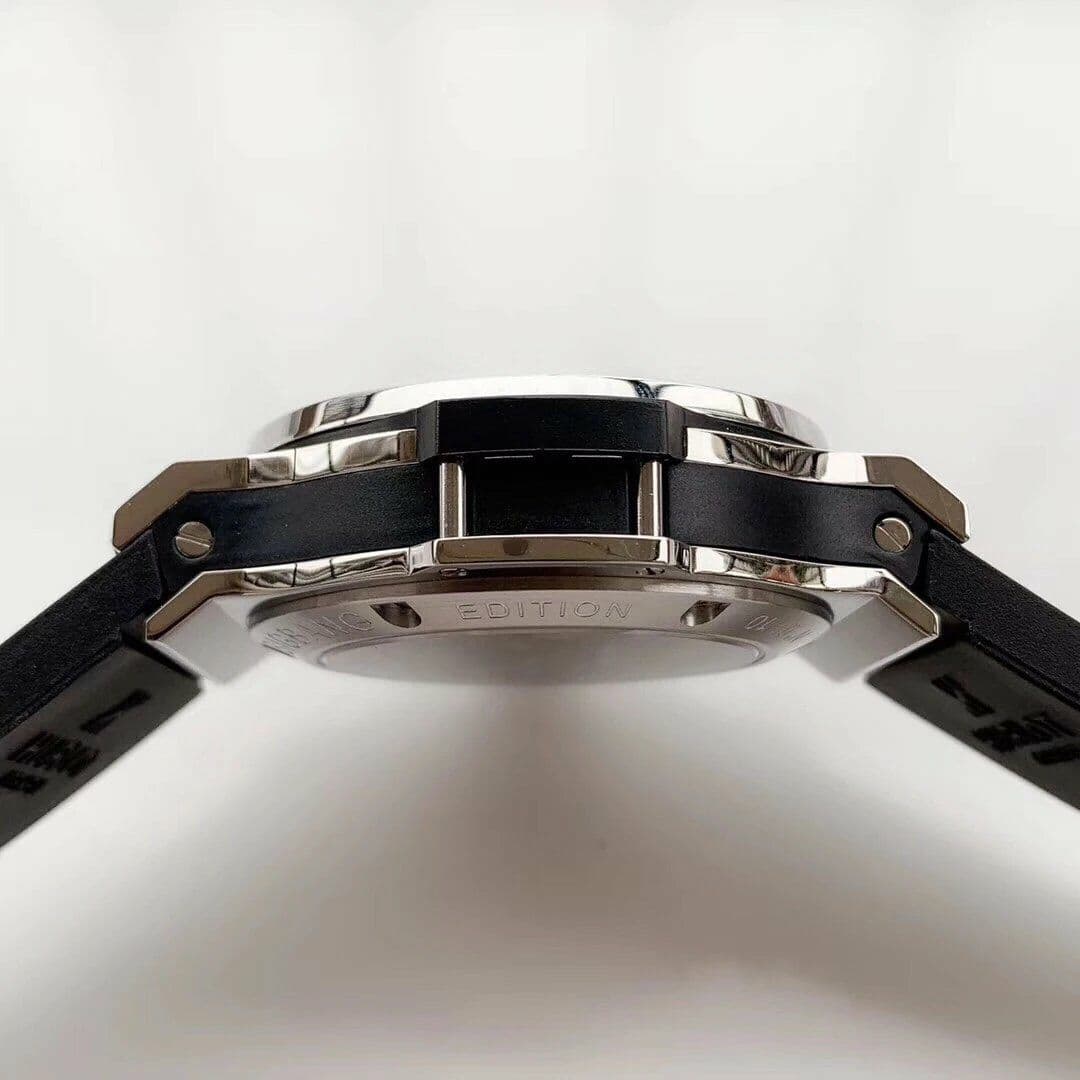 Big Bang Tourbillon Automatic PVD Black Textured Diamond Dial on Black Rubber Strap Big Bang Tourbillon Automatic PVD Black Textured Diamond Dial on Black Rubber Strap