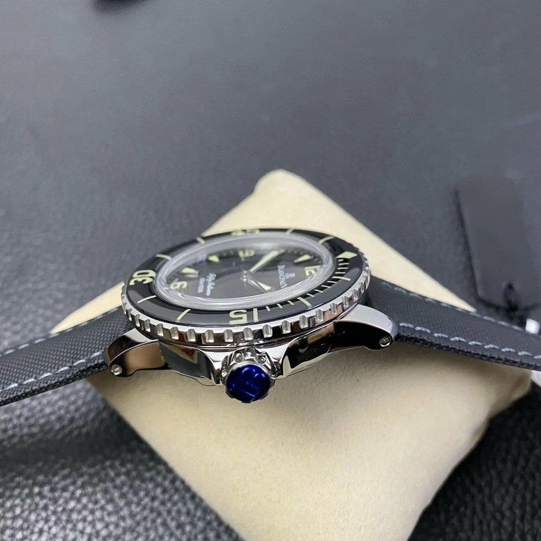 Fifty Fathoms Black Titanium ZF 1:1 Best Edition Black Dial on Sail-canvas Strap A1315 Fifty Fathoms Black Titanium ZF 1:1 Best Edition Black Dial on Sail-canvas Strap A1315