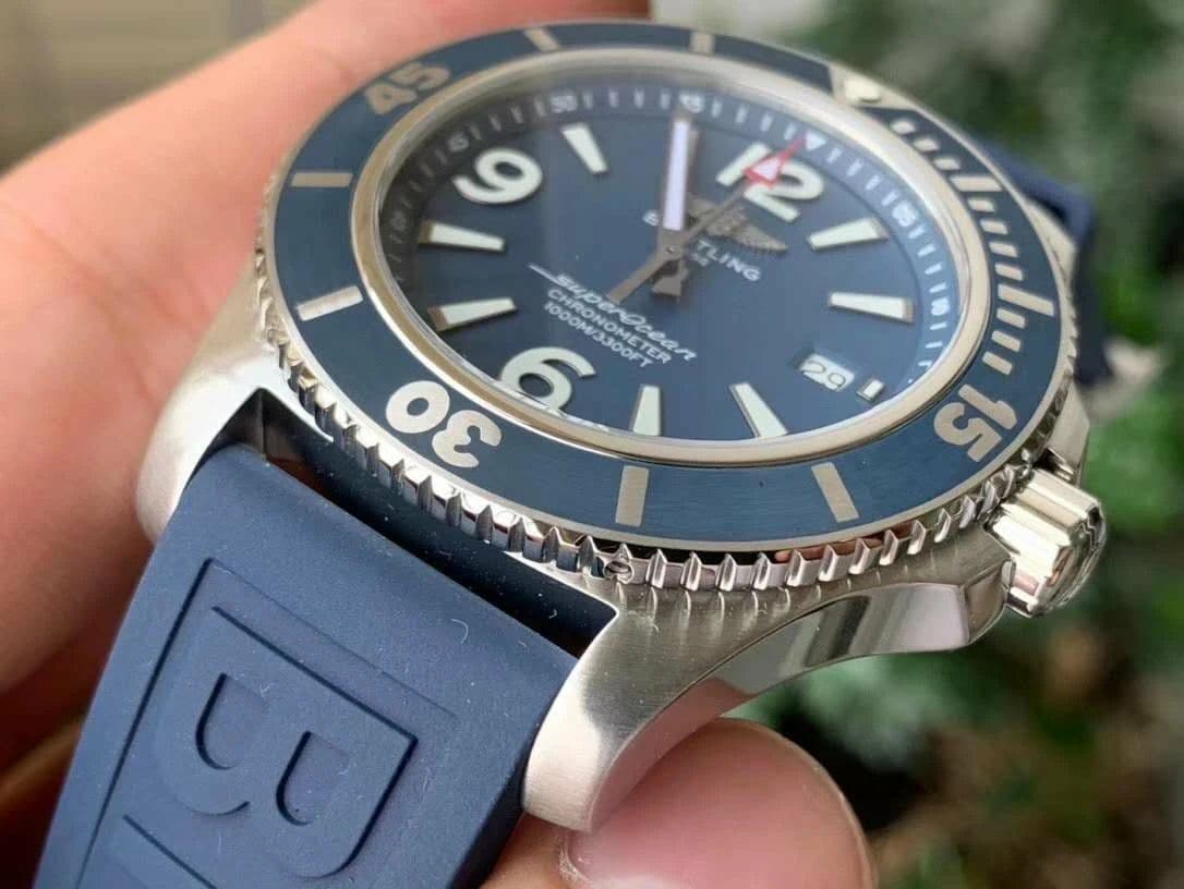 Superocean Automatic 44 TF 1:1 Best Edition Blue Dial Blue Bezel on Blue Rubber Strap A2824 Superocean Automatic 44 TF 1:1 Best Edition Blue Dial Blue Bezel on Blue Rubber Strap A2824