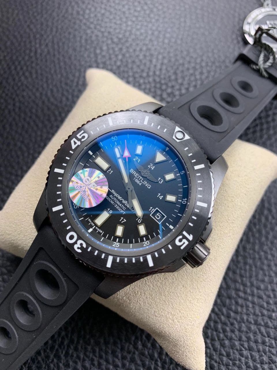 Superocean 44mm Special PVD 1:1 Best Edition Black Dial on Black Rubber Strap Superocean 44mm Special PVD 1:1 Best Edition Black Dial on Black Rubber Strap