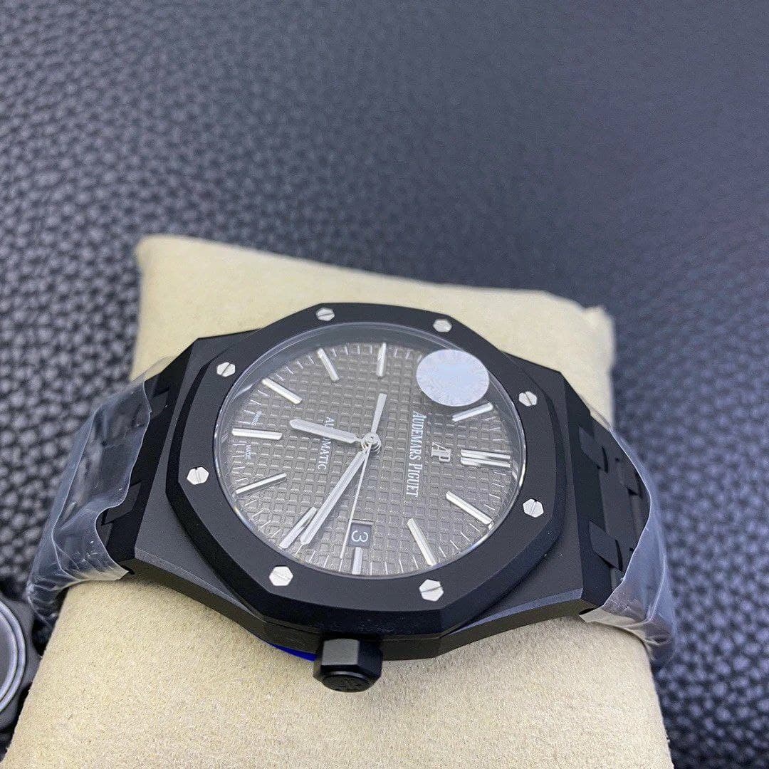 Royal Oak 41mm 15400 DLC ZF 1:1 Best Edition Gray Textured Dial on DLC Bracelet A3120 Royal Oak 41mm 15400 DLC ZF 1:1 Best Edition Gray Textured Dial on DLC Bracelet A3120