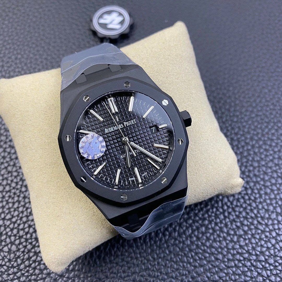 Royal Oak 41mm 15400 DLC ZF 1:1 Best Edition Black Textured Dial on DLC Bracelet A3120 Royal Oak 41mm 15400 DLC ZF 1:1 Best Edition Black Textured Dial on DLC Bracelet A3120