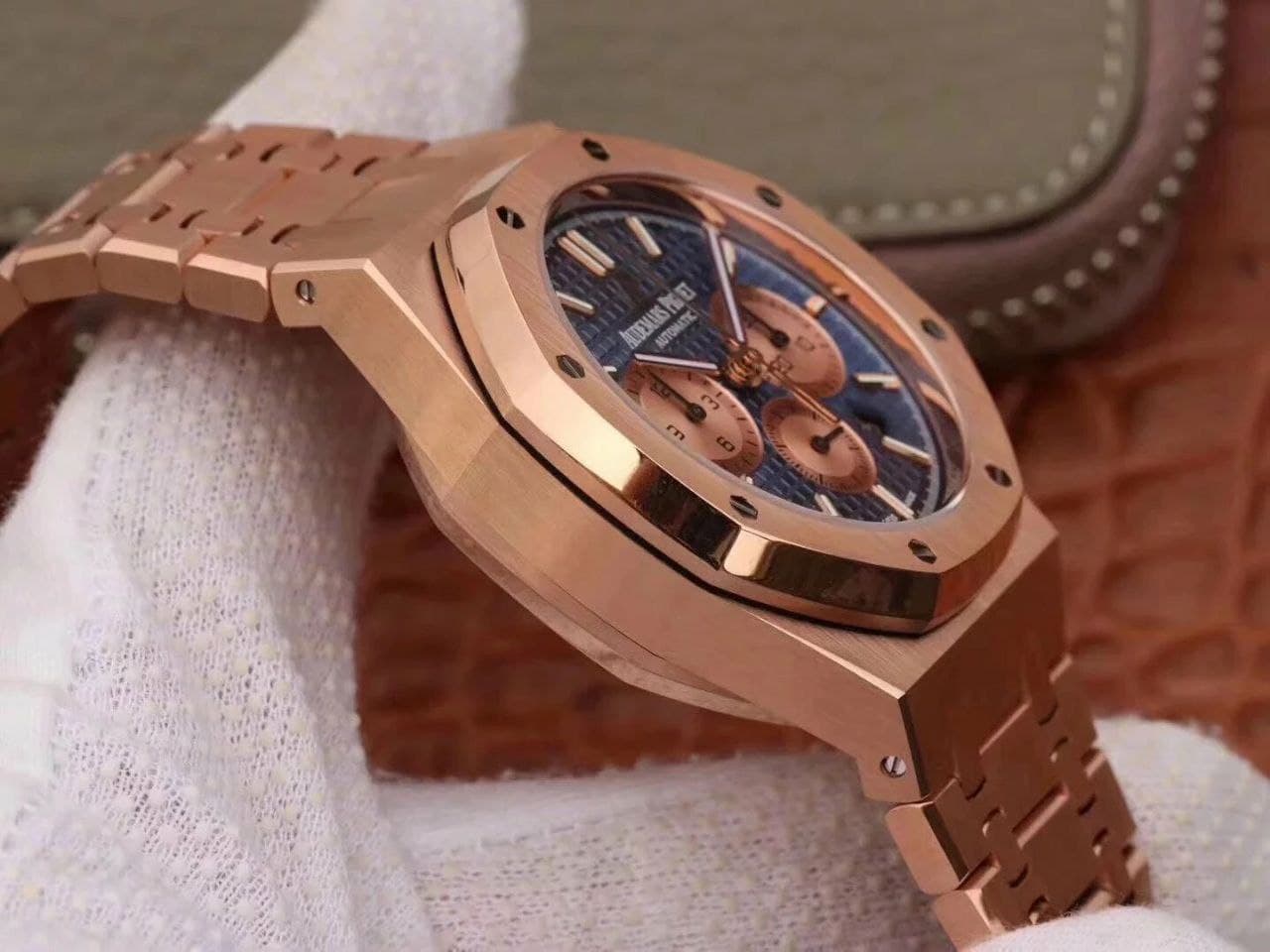 AP0569A - Royal Oak Chronograph 1:1 Best Edition 26331ST RG/RG Blue AP0569A - Royal Oak Chronograph 1:1 Best Edition 26331ST RG/RG Blue