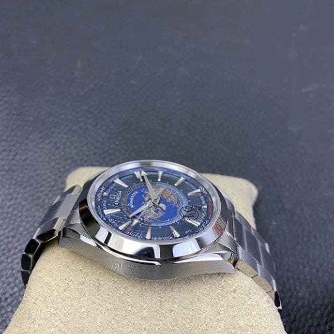 Aqua Terra Worldtimer 1:1 Best Edition Blue Dial on SS Bracelet A8938 Super Clone Aqua Terra Worldtimer 1:1 Best Edition Blue Dial on SS Bracelet A8938 Super Clone