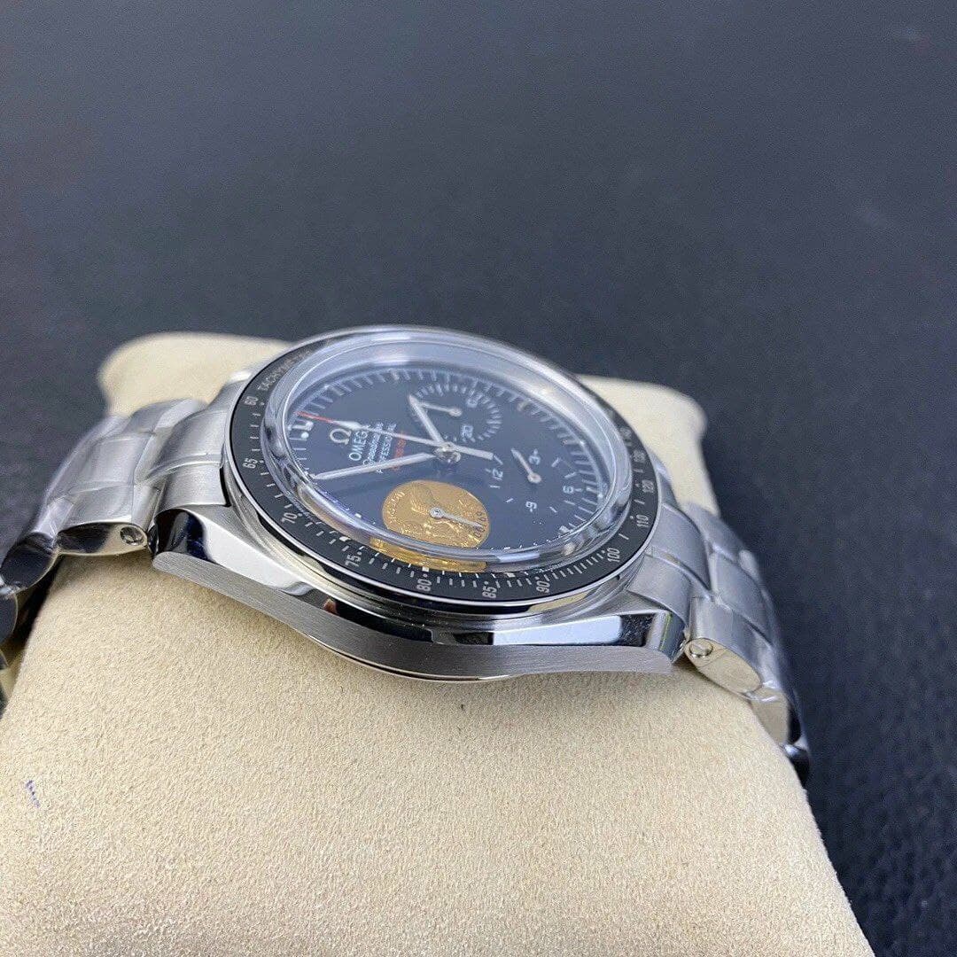 Speedmaster Apollo XI 40th Anniversary OMF 1:1 Best Edition Black Dial on SS Bracelet Manual Winding Chrono Movement Speedmaster Apollo XI 40th Anniversary OMF 1:1 Best Edition Black Dial on SS Bracelet Manual Winding Chrono Movement