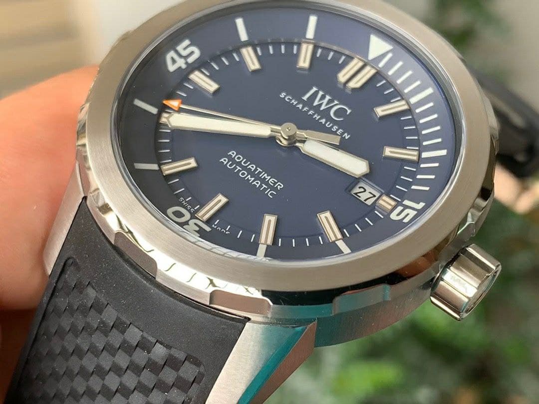 Aquatimer Chrono SS IW379503 1:1 Best Edition Blue Dial on Black Rubber Strap Aquatimer Chrono SS IW379503 1:1 Best Edition Blue Dial on Black Rubber Strap