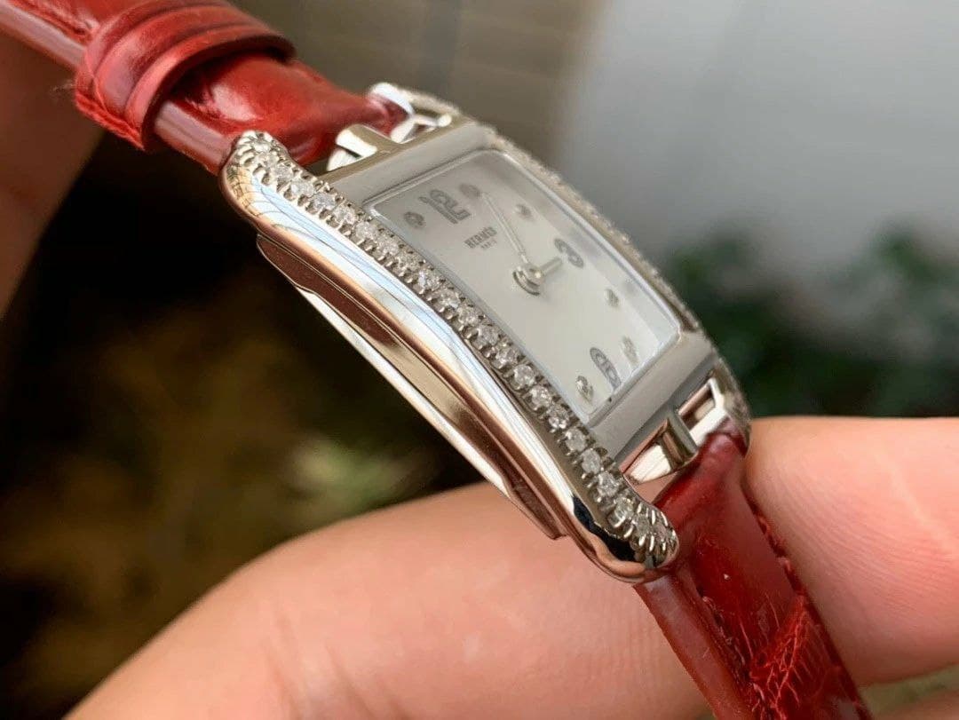 Hermes Cape Cod Ladies RG/LE MOP White Swiss Quartz Hermes Cape Cod Ladies RG/LE MOP White Swiss Quartz