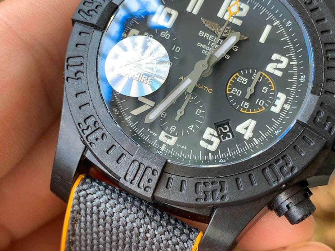 Avenger Hurricane 45mm Chrono GF 1:1 Best Edition Black Dial on Black Nylon Strap Avenger Hurricane 45mm Chrono GF 1:1 Best Edition Black Dial on Black Nylon Strap
