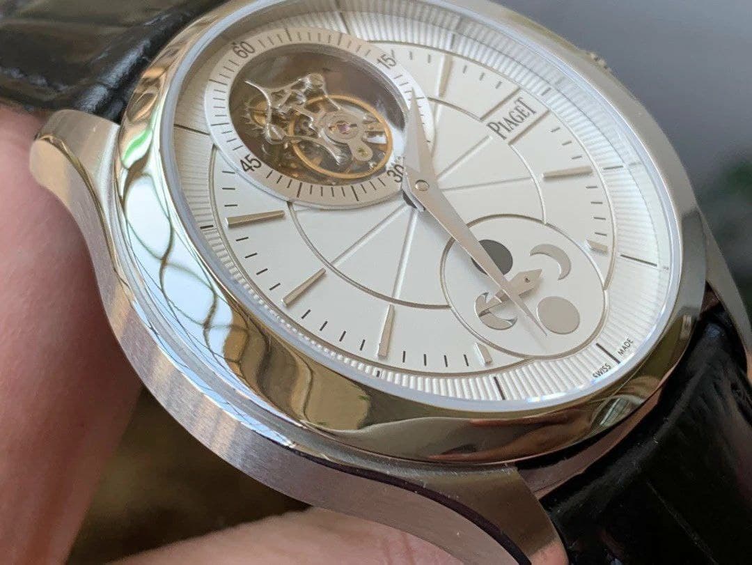 Piaget Gouverneur Tourbillon SS OXF Best Edition White Dial on Black Leather Strap Piaget Gouverneur Tourbillon SS OXF Best Edition White Dial on Black Leather Strap