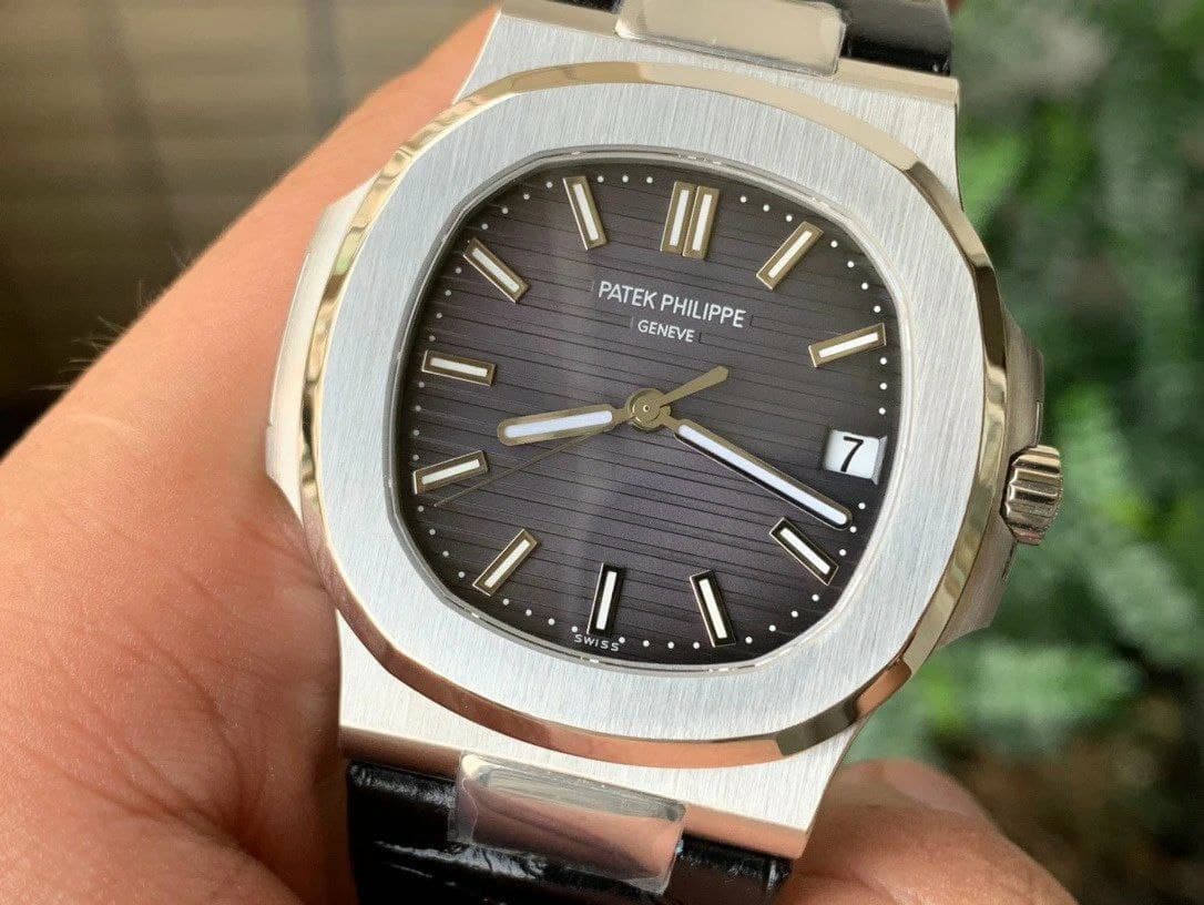 Nautilus 5711/1A PPF 1:1 Best Edition Gray Textured Dial on Black Leather Strap 324CS V4 Nautilus 5711/1A PPF 1:1 Best Edition Gray Textured Dial on Black Leather Strap 324CS V4