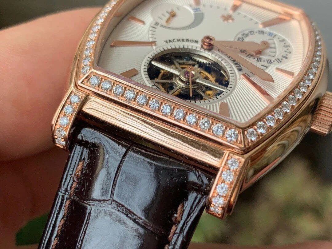 Malte Tourbillon SS Skeleton White Dial Diamond on Brown Leather Strap 1:1 Best Edition Version Malte Tourbillon SS Skeleton White Dial Diamond on Brown Leather Strap 1:1 Best Edition Version