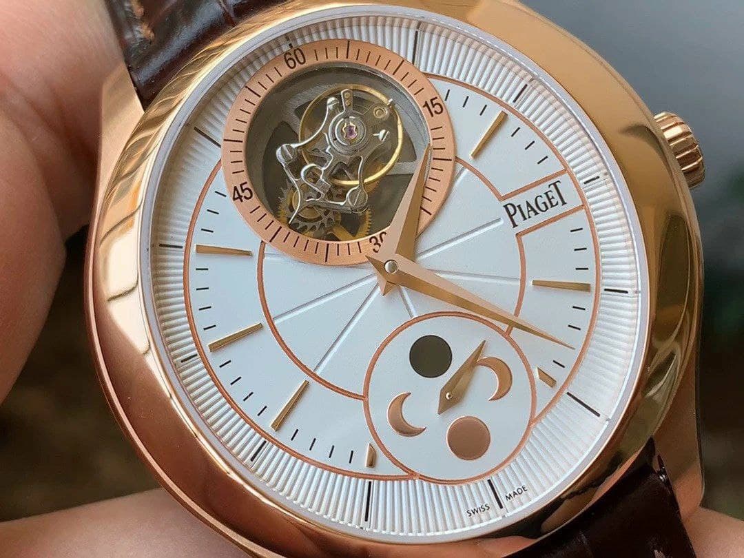 Piaget Gouverneur Tourbillon SS OXF Best Edition White Dial Bezel on Brown Leather Strap Piaget Gouverneur Tourbillon SS OXF Best Edition White Dial Bezel on Brown Leather Strap