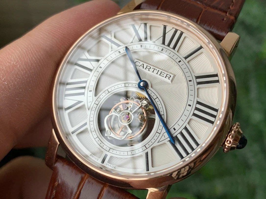 Rotonde Flying Tourbillon RG BLF Best Edition White Dial Bezel on Brown Leather Strap V2 Rotonde Flying Tourbillon RG BLF Best Edition White Dial Bezel on Brown Leather Strap V2