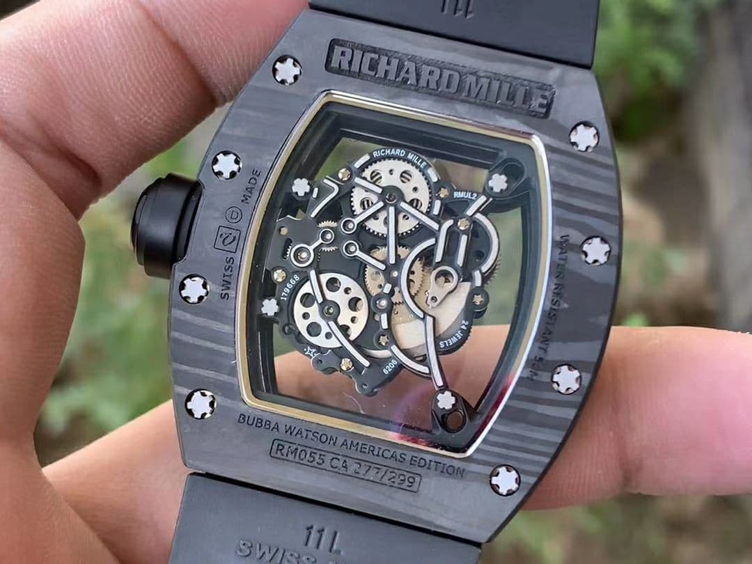 RM055 NTPT KVF Best Edition Skeleton Dial Gold on Black Rubber Strap MIYOTA8215 V3