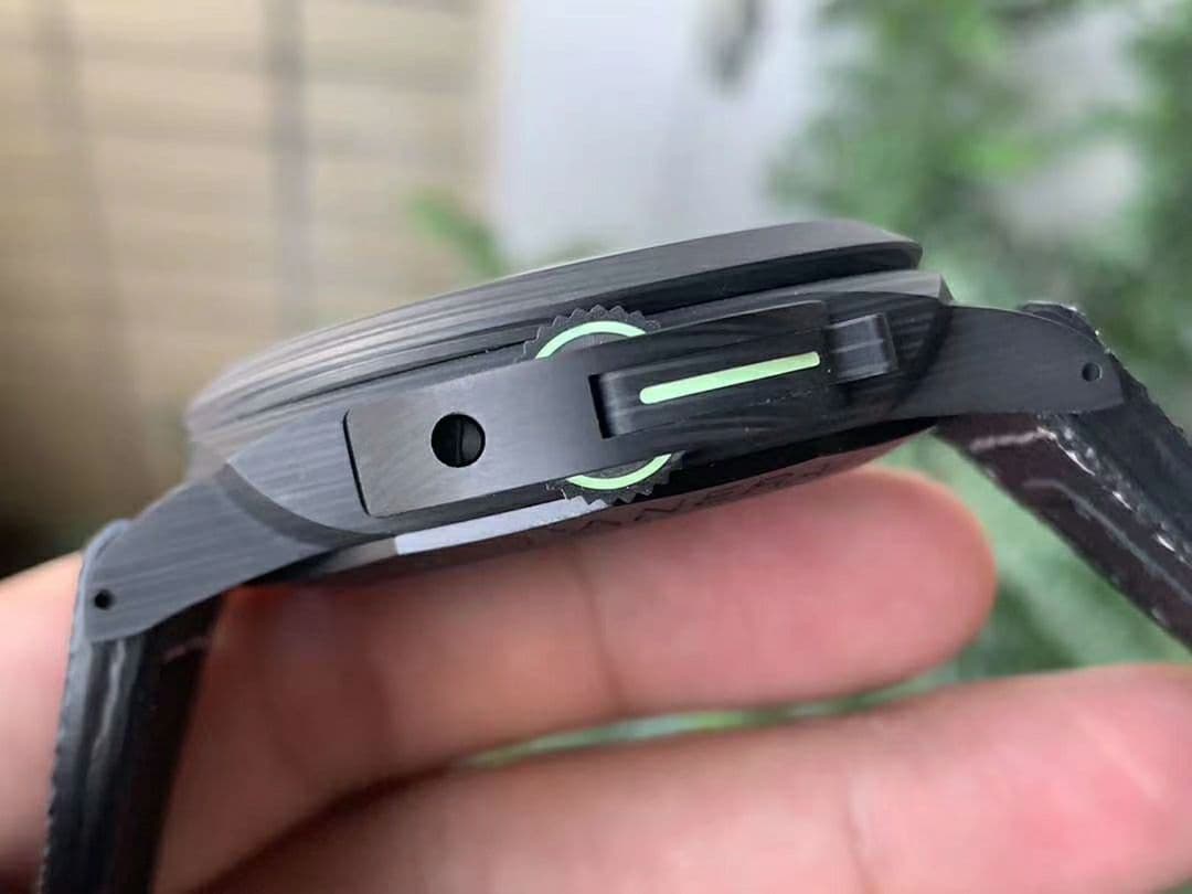 PAM1118 Luminor Marina Luminous TrilogyVSF 1:1 Best Edition on Black Sportech Strap P.9010 Clone