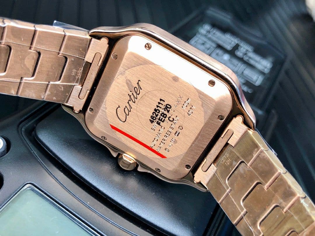 Santos de Cartier 40mm RG GF 1:1 Best Edition White Dial on RG SmartLinks Bracelet MIYOTA 9015 V2