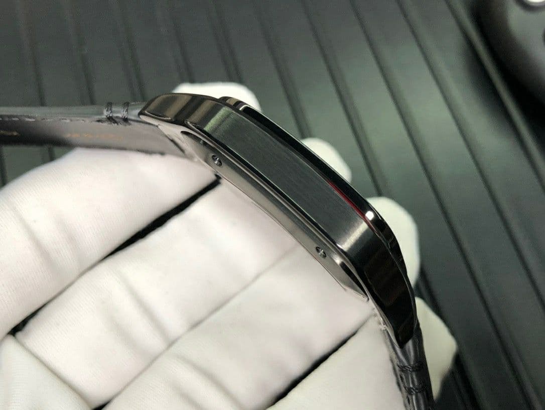 Santos de Cartier 40mm PVD GF 1:1 Best Edition White Dial on Leather Strap MIYOTA 9015 V2
