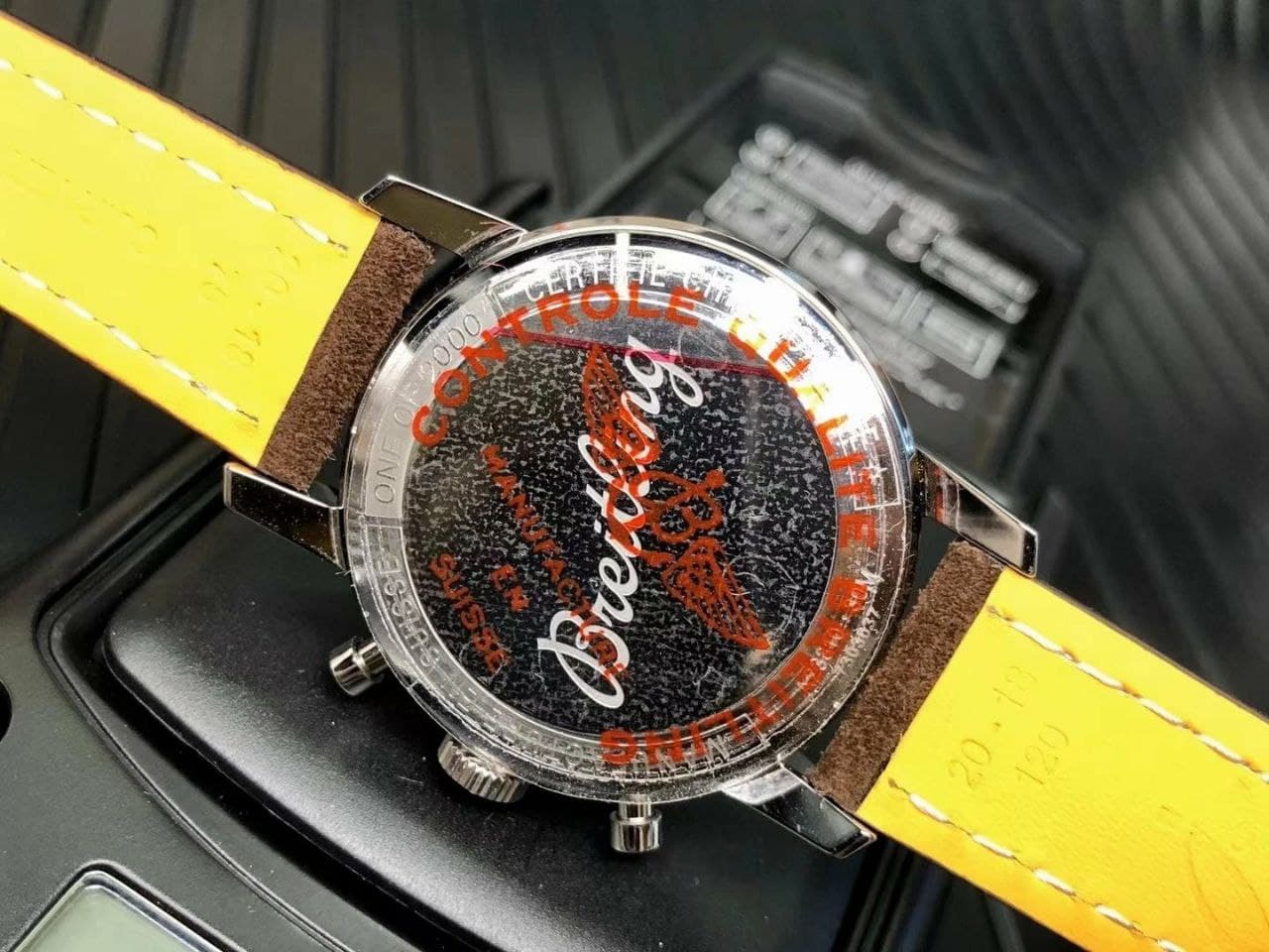 Top Time Chrono SS GF 1:1 Best Edition White Dial on Brown Leather Strap