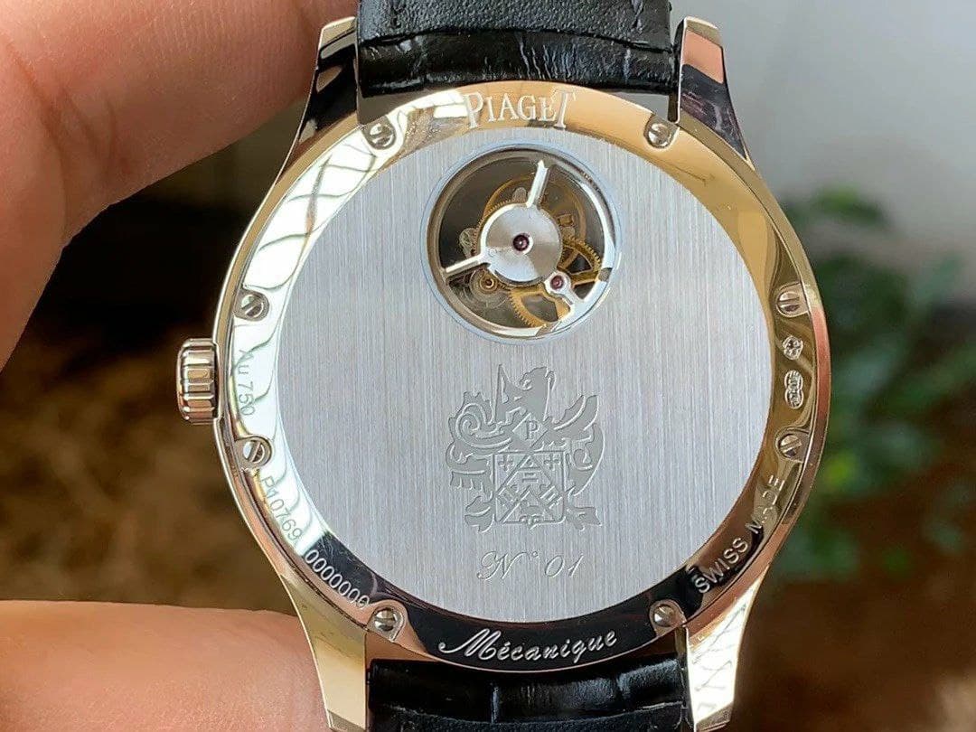 Piaget Gouverneur Tourbillon SS OXF Best Edition White Dial on Black Leather Strap