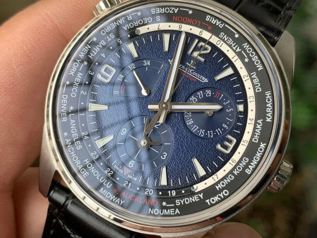 Polaris Geographic SS ZF 1:1 Best Edition Blue Textured Dial on Black Leather Strap A936