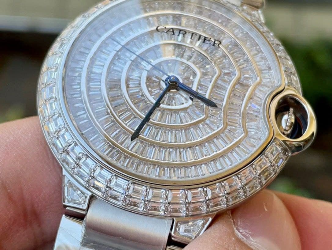Cartier Ballon Gold Case Diamond 42mm Diam SS/SS