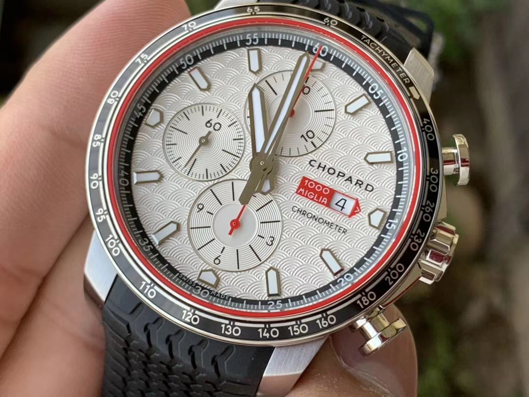 MILLE MIGLIA 168571 SS V7F 1:1 BEST EDITION WHITE DIAL ON BLACK RUBBER STRAP A7750 MILLE MIGLIA 168571 SS V7F 1:1 BEST EDITION WHITE DIAL ON BLACK RUBBER STRAP A7750
