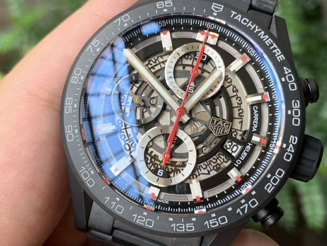 Calibre Heuer 01 Chrono 43mm Ceramic XF 1:1 Best Edition Skeleton Dial on Ceramic Bracelet A1887 Calibre Heuer 01 Chrono 43mm Ceramic XF 1:1 Best Edition Skeleton Dial on Ceramic Bracelet A1887