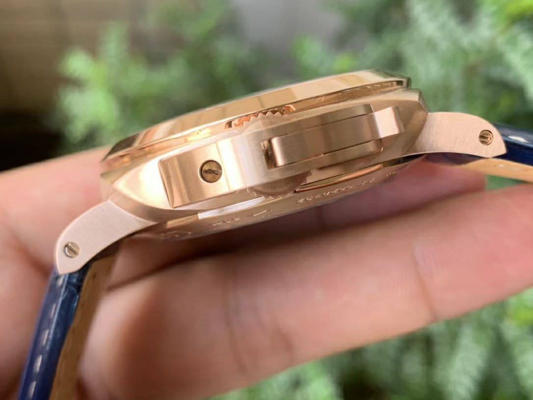 PAM1112 V GMT RG VSF 1:1 Best Edition Blue Dial on Blue Leather Strap P.9010 Super Clone PAM1112 V GMT RG VSF 1:1 Best Edition Blue Dial on Blue Leather Strap P.9010 Super Clone