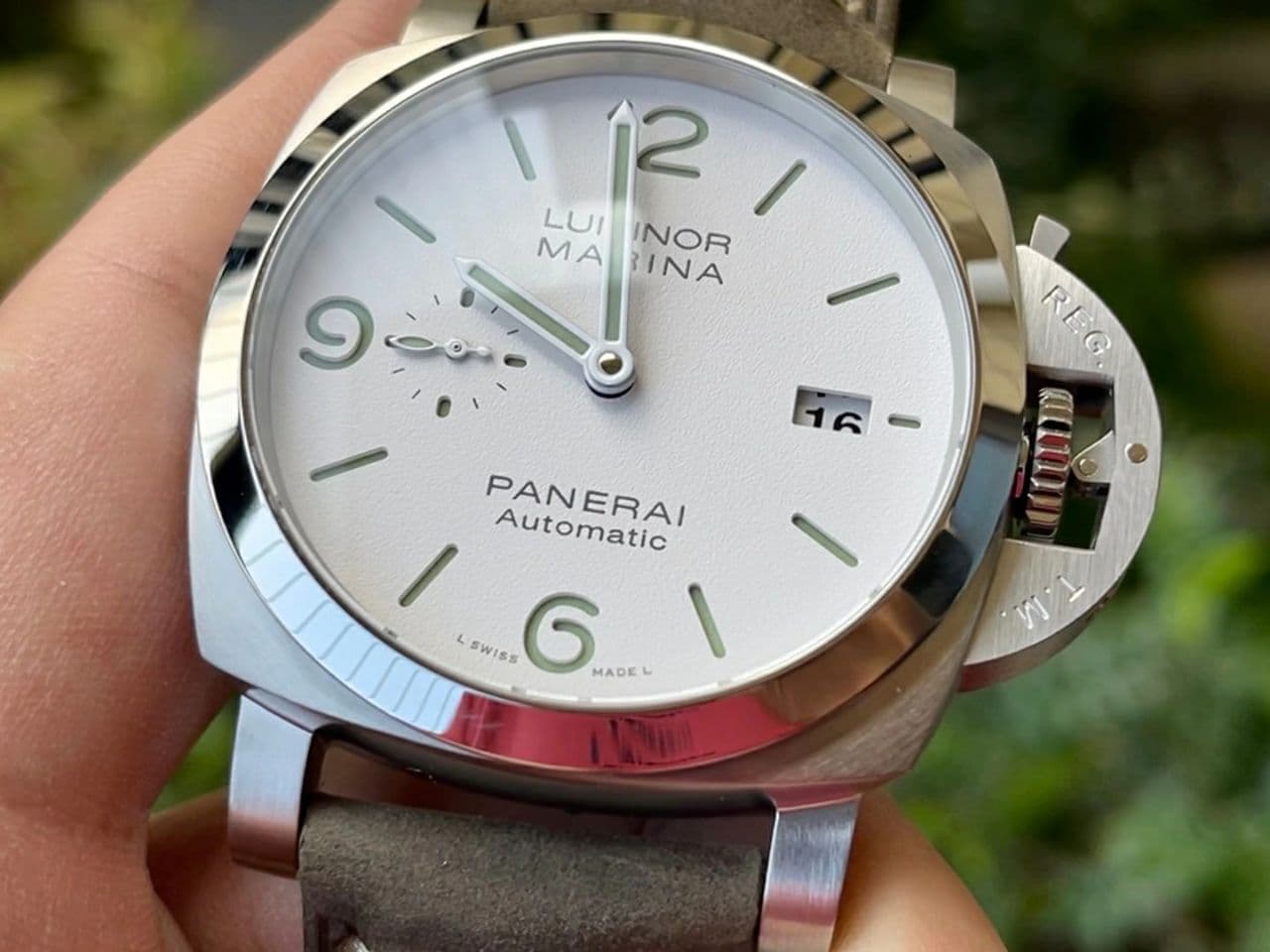 PN1314LE - PAM 1314 Luminor Marina Auto 44mm SS/LE VSF P9010 PN1314LE - PAM 1314 Luminor Marina Auto 44mm SS/LE VSF P9010