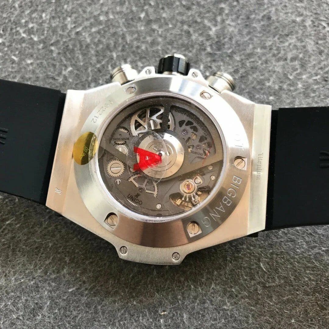 Big Bang Unico 45.5mm SS Ceramic Bezel Skeletonal Dial on Black Rubber Strap HUB1220 Big Bang Unico 45.5mm SS Ceramic Bezel Skeletonal Dial on Black Rubber Strap HUB1220