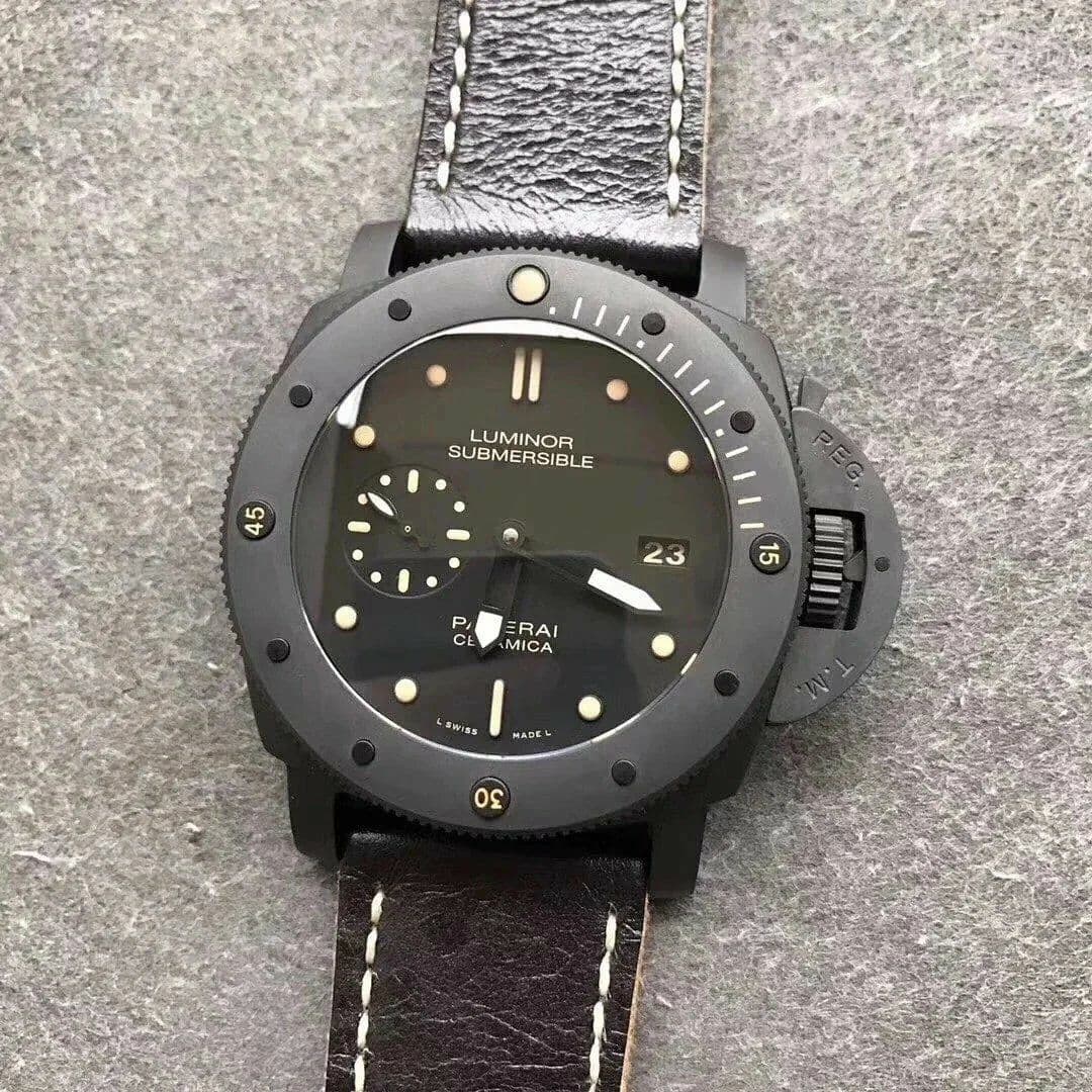 PAM968 VSF 1:1 Best Edition Black Ceramic Bezel and Dial on Black Calfskin Strap P.9010 Clone PAM968 VSF 1:1 Best Edition Black Ceramic Bezel and Dial on Black Calfskin Strap P.9010 Clone