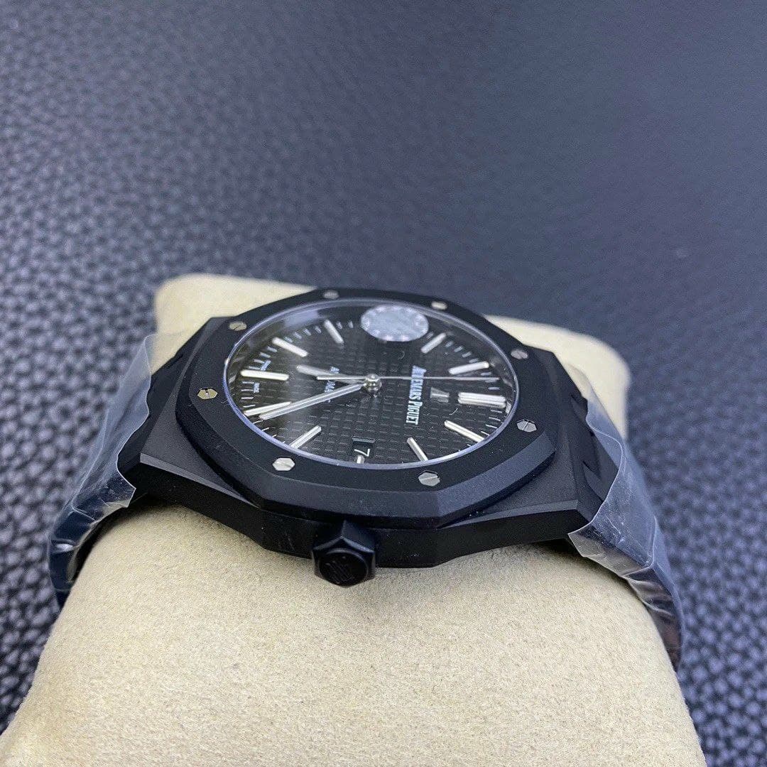 Royal Oak 41mm 15400 DLC ZF 1:1 Best Edition Black Textured Dial on DLC Bracelet A3120 Royal Oak 41mm 15400 DLC ZF 1:1 Best Edition Black Textured Dial on DLC Bracelet A3120