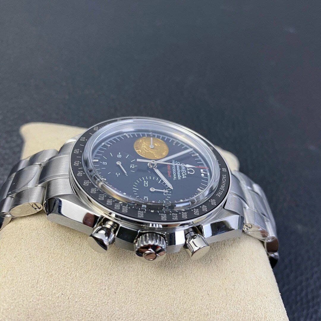 Speedmaster Apollo XI 40th Anniversary OMF 1:1 Best Edition Black Dial on SS Bracelet Manual Winding Chrono Movement Speedmaster Apollo XI 40th Anniversary OMF 1:1 Best Edition Black Dial on SS Bracelet Manual Winding Chrono Movement