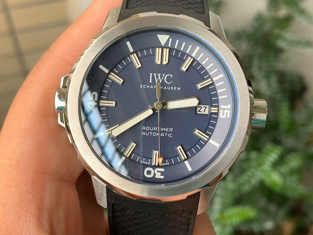 Aquatimer Chrono SS IW379503 1:1 Best Edition Blue Dial on Black Rubber Strap Aquatimer Chrono SS IW379503 1:1 Best Edition Blue Dial on Black Rubber Strap
